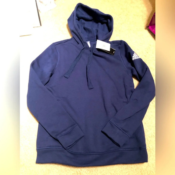 adidas Tops - Adidas Fleece Hoodie Navy Blue Brand New